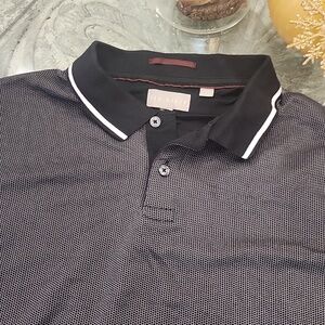 Ted Baker Black Polo Golf Shirt Classic Knit XL